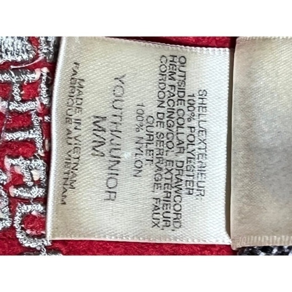 The North Face Youth Red Full Zip Fleece Jacket Mock Neck Size Medium M/M - Picture 2 of 12